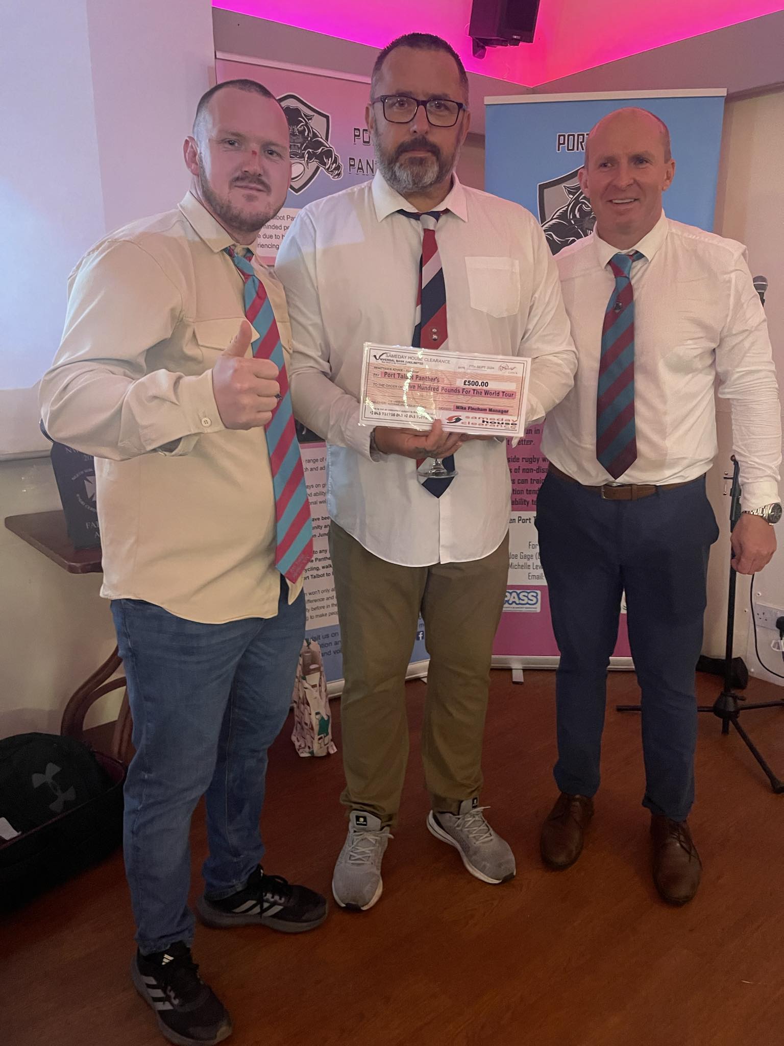 charity donation by mike to ptp